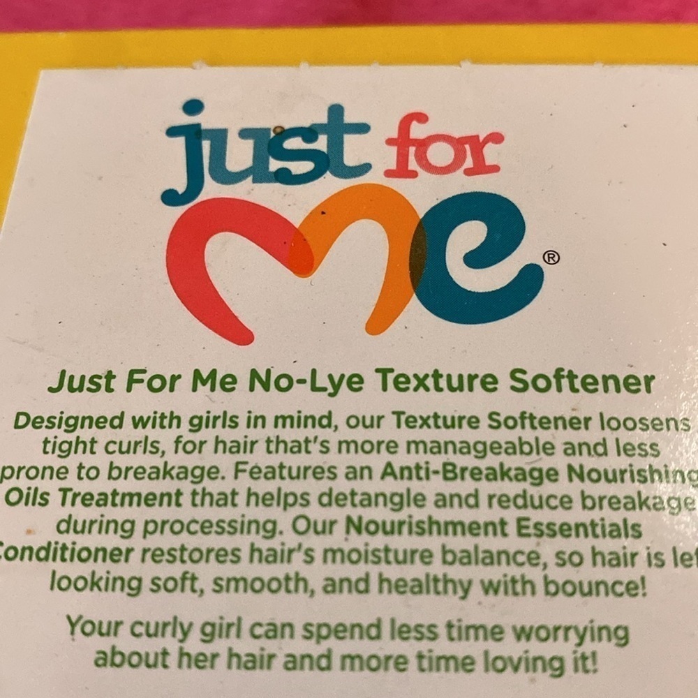 3/$20.  Just For Me No Lye Texture Softener System - Picture 7 of 12